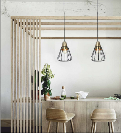 TWIST IN THE TALE DIMMING BLACK CHANDELIER