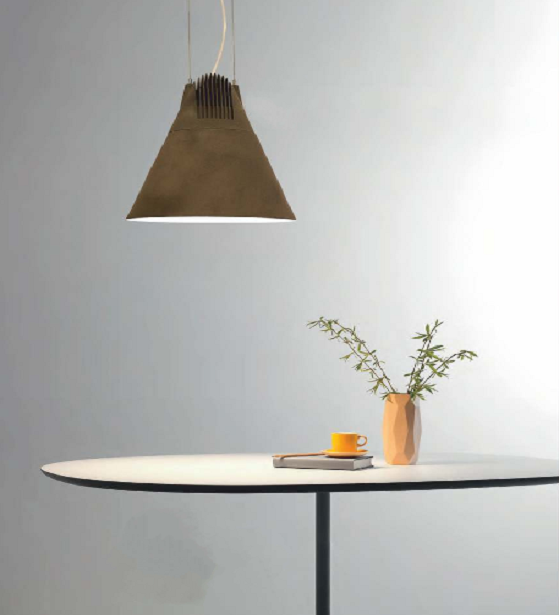 STROBILATE MATTE BROWN HANGING LIGHT