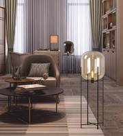 FETCHING QUARANGLE FLOOR LAMP WITH A VINTAGE FINISH