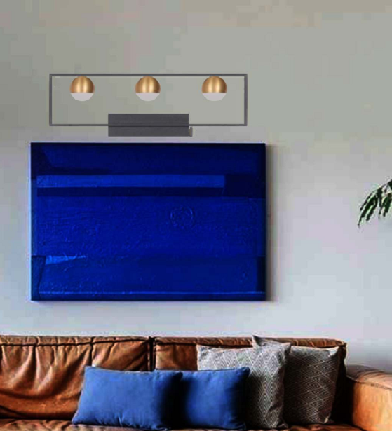 DESENO BRASS MATTE ACRYLIC 3 TAKE WALL LAMP