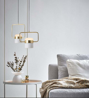 STYLISH WHITE AND GOLD DESIGNER HANGING LIGHT
