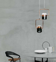 BLACK AND ROSE GOLD MOMENTOUS DESIGNER HANGING LIGHT