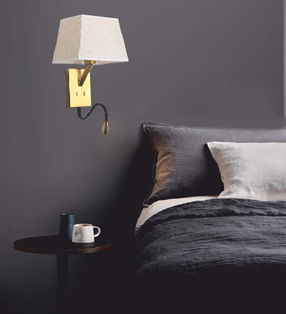 CANDID WHITE AND GOLDEN DESIGNER WALL LAMP