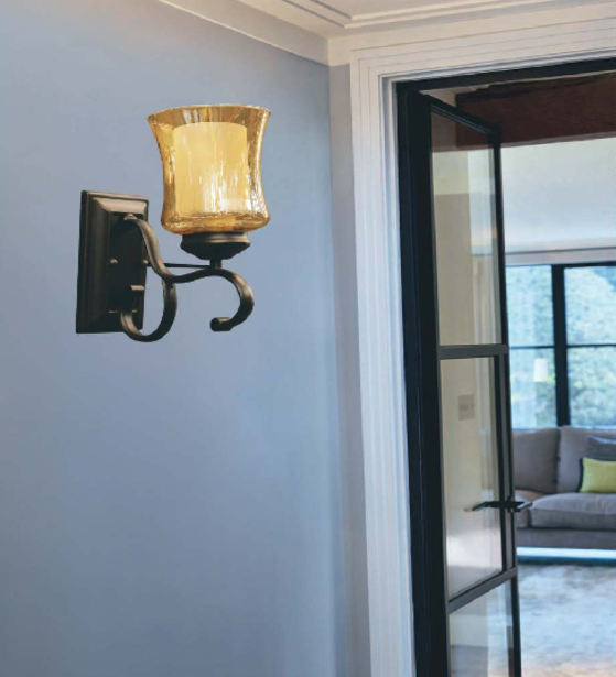 ROYAL OBSOLETE RUSTIC BLACK WALL LAMP
