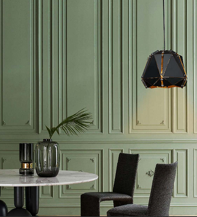 ROYAL BLACK AND GOLDEN METAL HANGING LIGHT