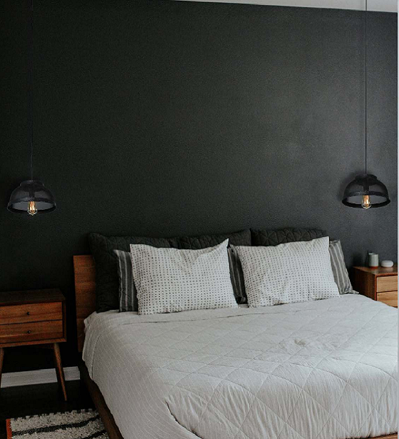 BLACK SHEER HANGING LIGHT