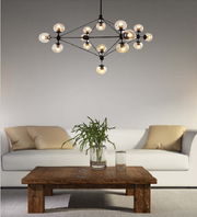 RADIANCE BLINKING  AMBER CHANDELIER WITH  BLACK METAL
