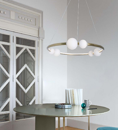 DUSKY SKY SPHEROID CHANDELIER WITH ACRYLIC GLASS