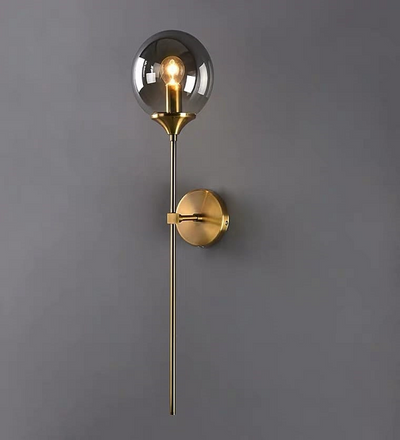 GOLDEN FINISH ANTIQUE BRASS WALL LAMP