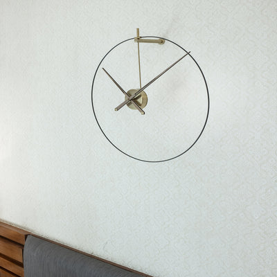 BLACK CHIC UNIQUE BRASS WALL CLOCK