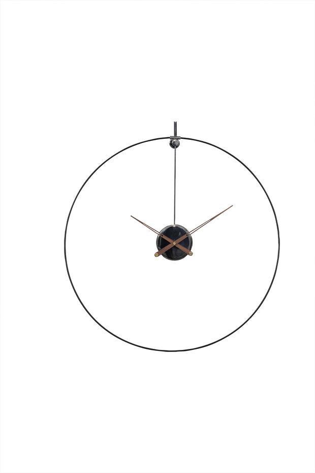 BLACK CHIC UNIQUE BRASS WALL CLOCK