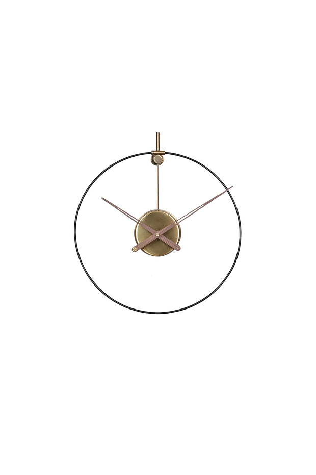BLACK CHIC UNIQUE BRASS WALL CLOCK
