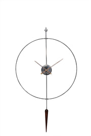 VINTAGE WALL CLOCK WITH BRASS EXTRACT