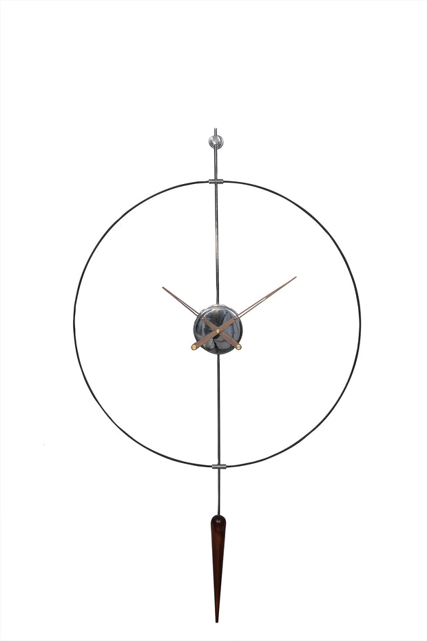 VINTAGE WALL CLOCK WITH BRASS EXTRACT