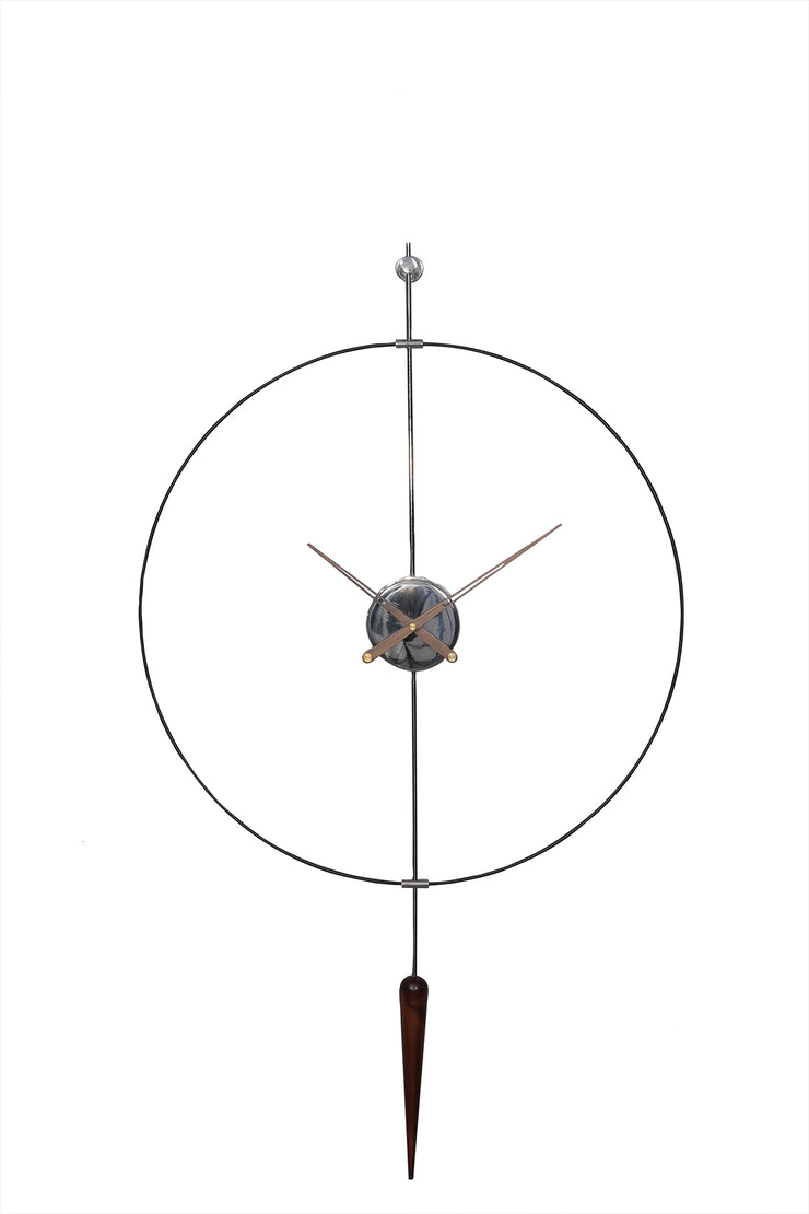 VINTAGE WALL CLOCK WITH BRASS EXTRACT