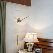 CRAFTED DABBLE SIDED ROMAN STYLE BRASS WALL CLOCK