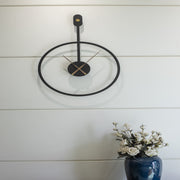 SPHERICAL METALLIC ANTIQUE WALL CLOCK