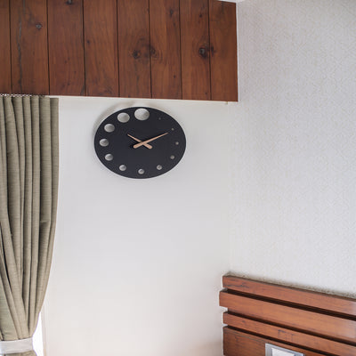 RUSTIC BLACK STEEL WALL CLOCK