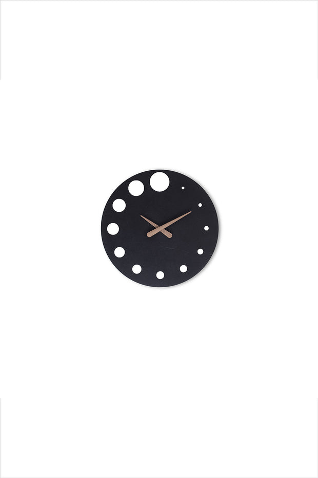 RUSTIC BLACK STEEL WALL CLOCK