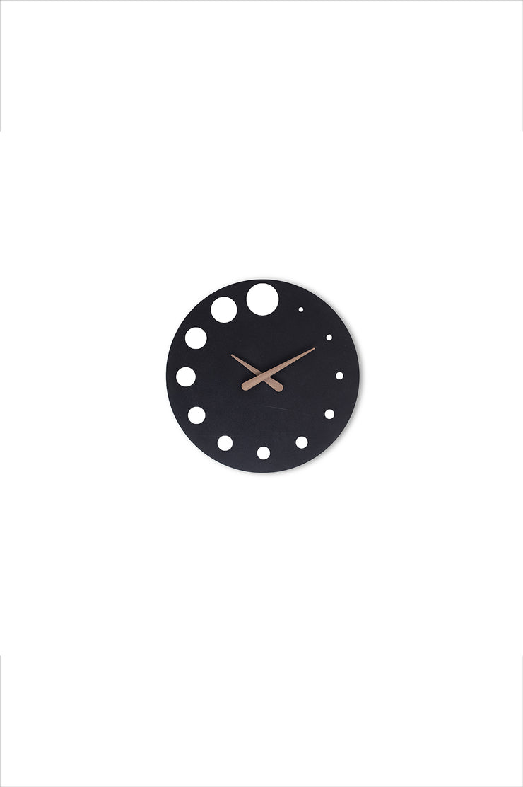 RUSTIC BLACK STEEL WALL CLOCK