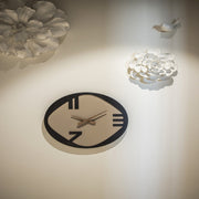 RUSTIC BROWN WITH TRACES OF BLACK WALL CLOCK
