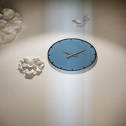 CIRCULAR BLUE ANTIQUE WALL CLOCK
