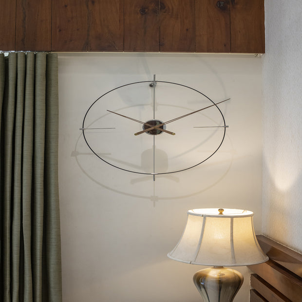 VINTAGE STYLE WALL CLOCK WITH STEEL EXTRACT