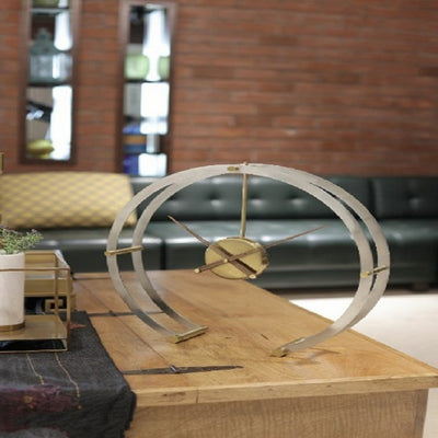 RUSTIC BRASS STEEL WALL CLOCK