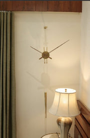 CRAFTED DABBLE SIDED ROMAN STYLE BRASS WALL CLOCK