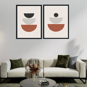 COLLECTIVE ABSTRACT DISC OF FRAMES WITH GLASS-SET OF 2