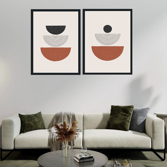COLLECTIVE ABSTRACT DISC OF FRAMES WITH GLASS-SET OF 2