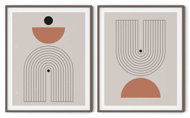 CONTOUR GEOMETRIC PICTURE FRAMES WITH GLASS- SET OF 2 (1) By Stephen M. Marsh