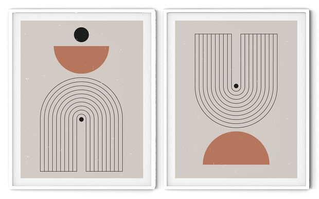 CONTOUR GEOMETRIC PICTURE FRAMES WITH GLASS- SET OF 2 (1) By Stephen M. Marsh