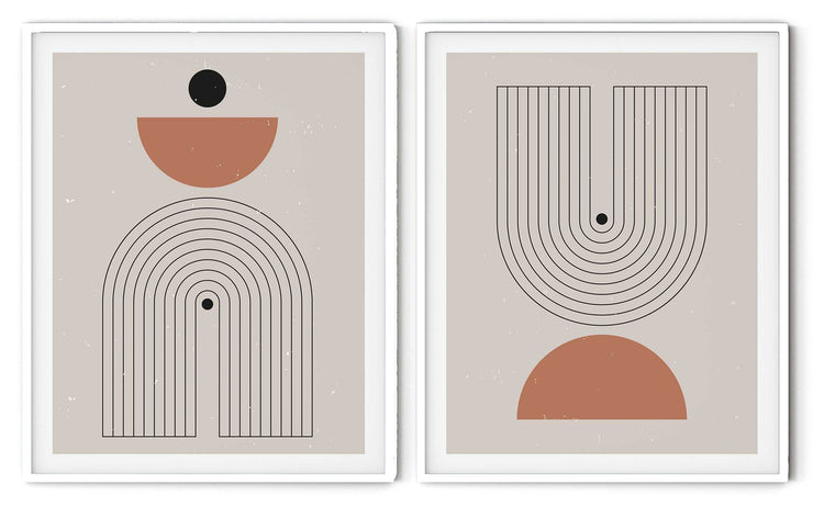 CONTOUR GEOMETRIC PICTURE FRAMES WITH GLASS- SET OF 2 (1) By Stephen M. Marsh