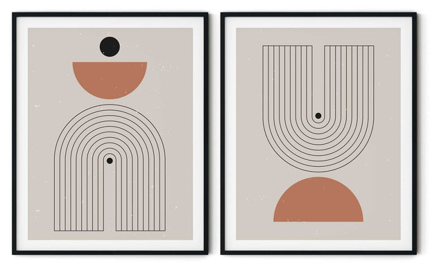 CONTOUR GEOMETRIC PICTURE FRAMES WITH GLASS- SET OF 2 (1) By Stephen M. Marsh