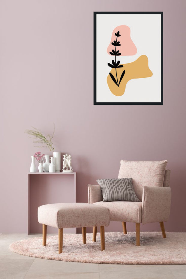 BOWERY ABSTRACT PICTURE FRAME WITH GLASS-SINGLE