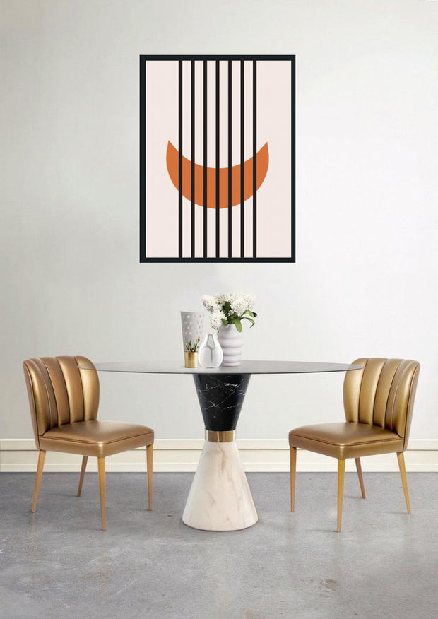 DEMURE ABSTRACT PICTURE FRAME WITH GLASS-SINGLE