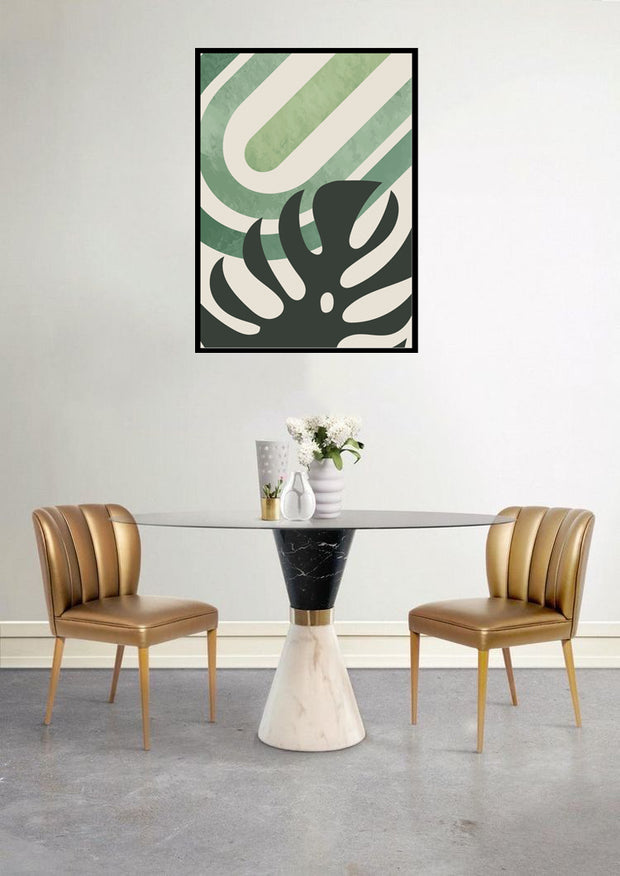 FLOURISHING MODERN LEAF ART FRAME WITH GLASS-SINGLE