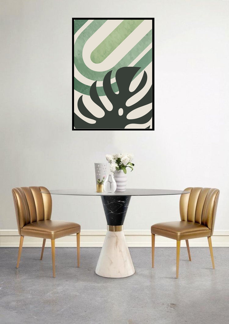 FLOURISHING MODERN LEAF ART FRAME WITH GLASS-SINGLE