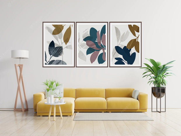 UNIQUE ABSTRACT PICTURE MODERN GRAPHICS FRAMES WITH GLASS- SET OF 3 (1) BY ALEXANDER A. PARKS