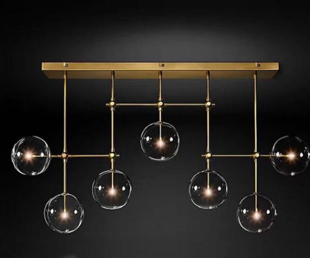 MOONSTRUCK BUBBLED GOLDEN METAL CHANDELIER