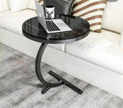 VINTAGE ROUND METALLIC SIDE TABLE