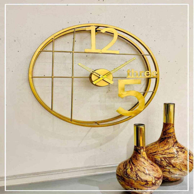 ANTIQUE GOLDEN CAMBER TRINKET WALL CLOCK