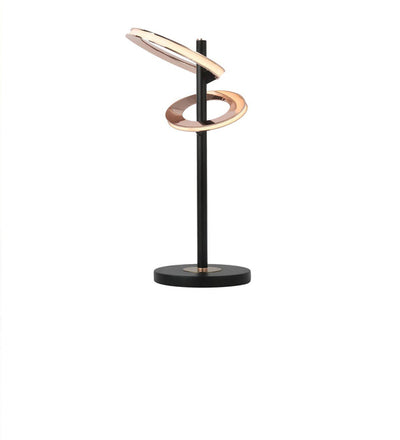 SLENDER ORBIT SHAPED BLACK TABLE LAMP