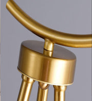 CONVENTIONAL GOLDEN METAL FLOOR LAMP