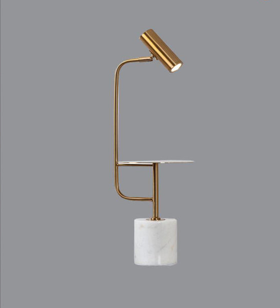 ASTONISHING TUBULAR ANTIQUE BRASS TABLE LAMP
