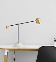 STUNNING WAND SHAPED ANTIQUE BLACK TABLE LAMP