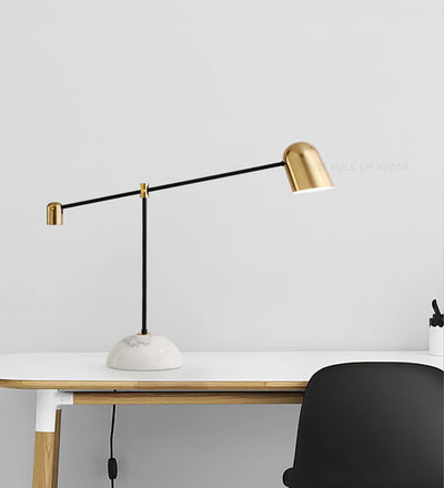 STUNNING WAND SHAPED ANTIQUE BLACK TABLE LAMP