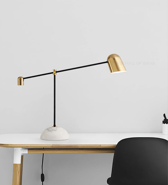 STUNNING WAND SHAPED ANTIQUE BLACK TABLE LAMP
