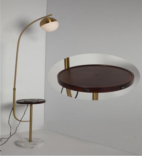 SVELTE ANTIQUE BRASS FLOOR LAMP